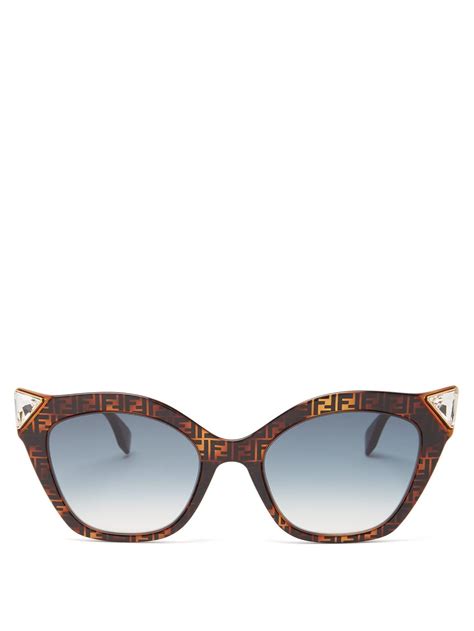 fendi cat eye sunglasses brown havana|fendi 2019 collection sunglasses.